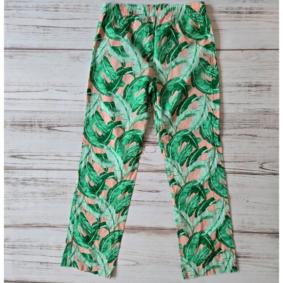 Old Navy Pink and Green Banana Leaf Print Pajama Pants sz Small - Picture 3 of 6
